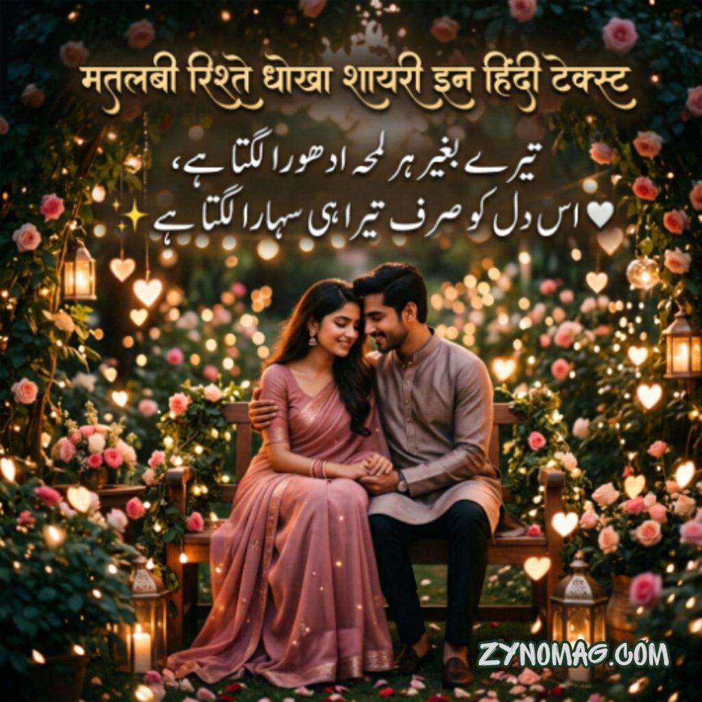 Matlabi Rishte Dhoka Shayari in Hindi Text