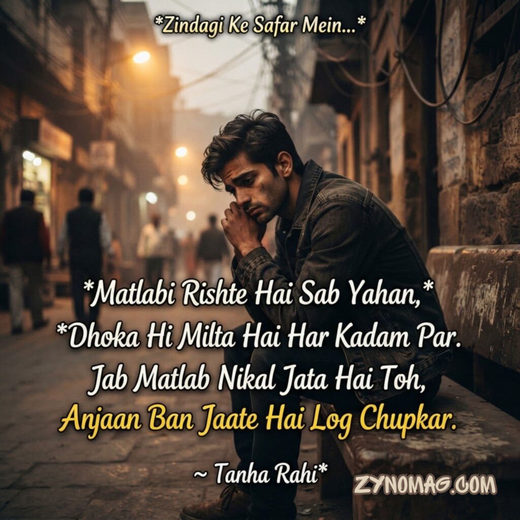 Matlabi Rishte Dhoka Shayari on Life in Hindi