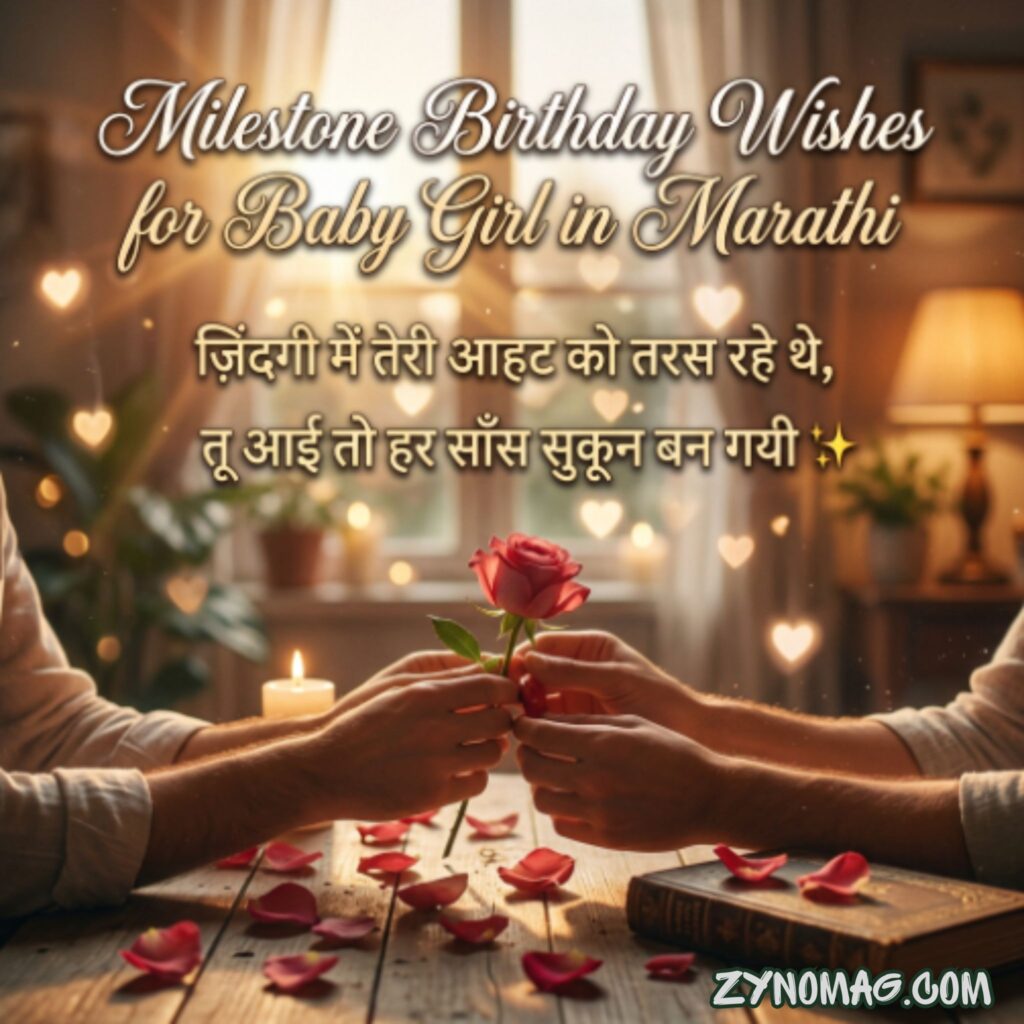 Milestone Birthday Wishes for Baby Girl in Marathi