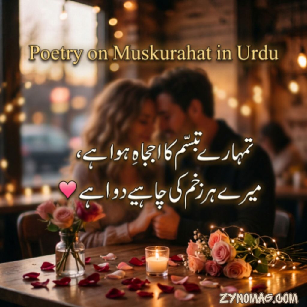 Poetry on Muskurahat in Urdu