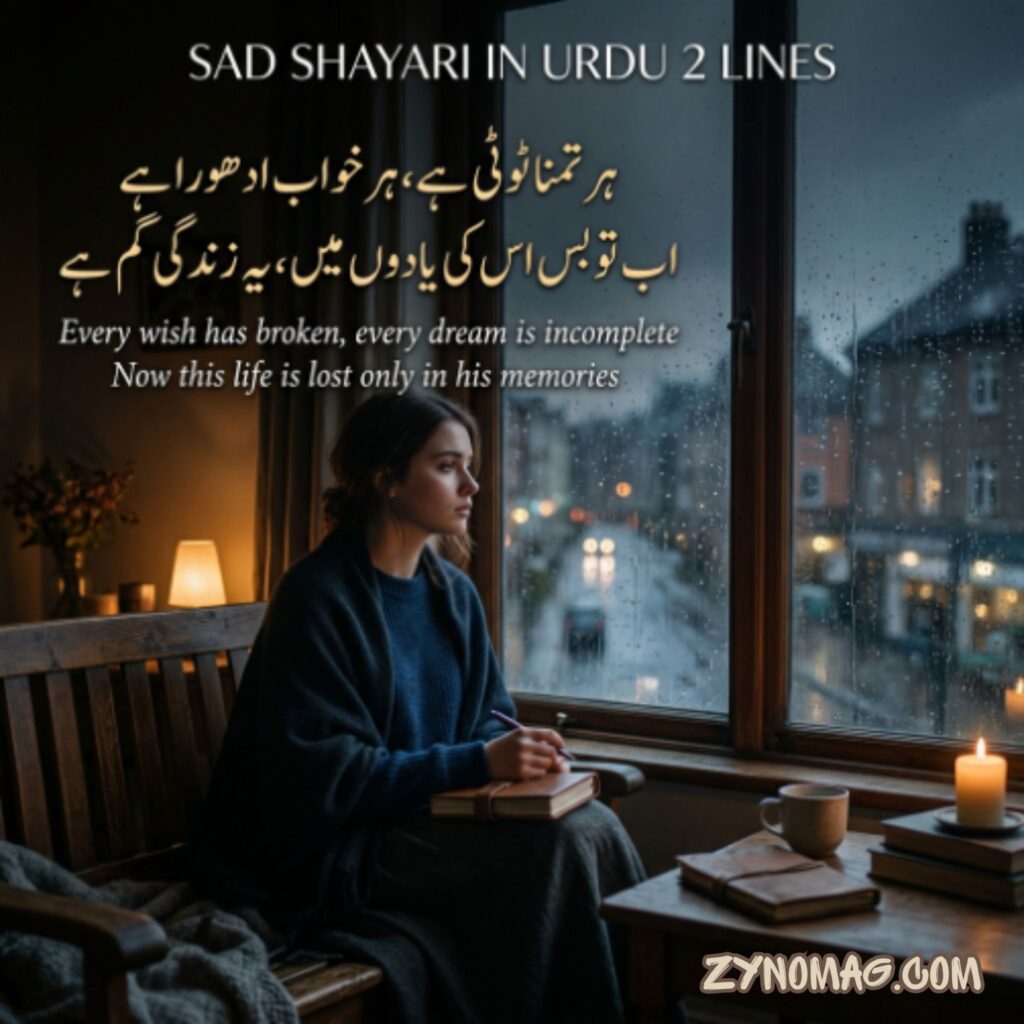 Sad Shayari in Urdu 2 Lines in English