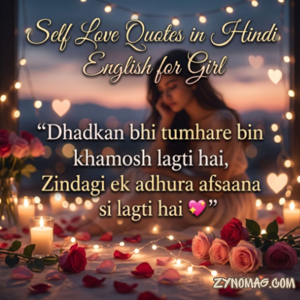 Self Love Quotes in Hindi English for Girl