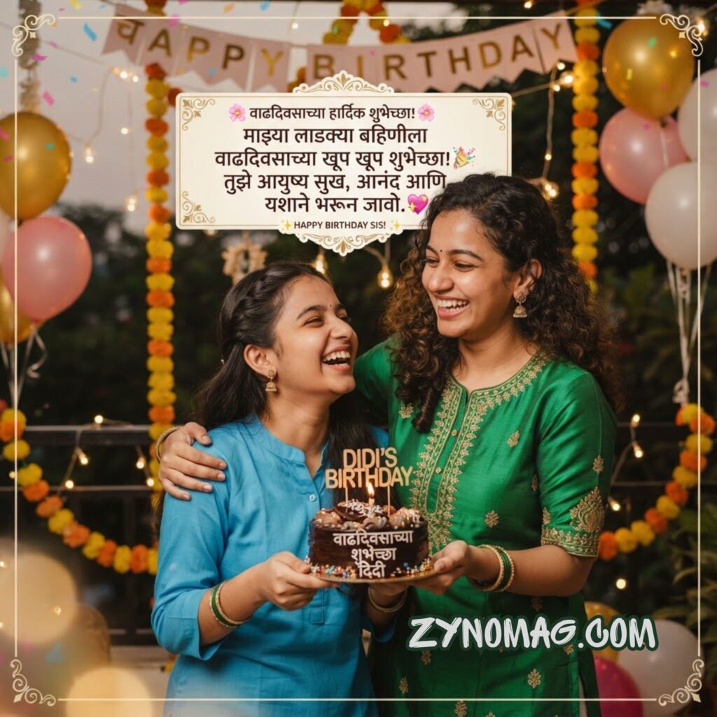Short Birthday Wishes for Sister in Marathi