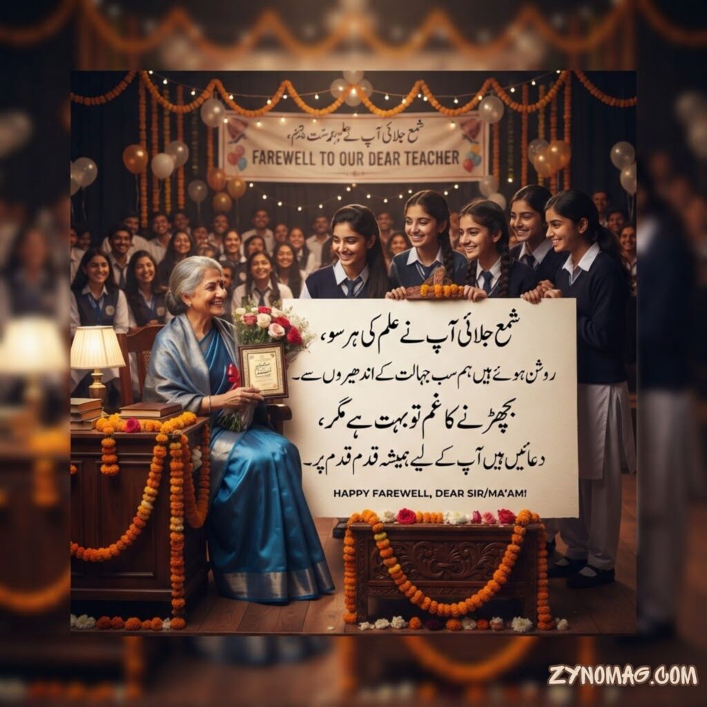 Short Farewell shayari in Urdu for teachers