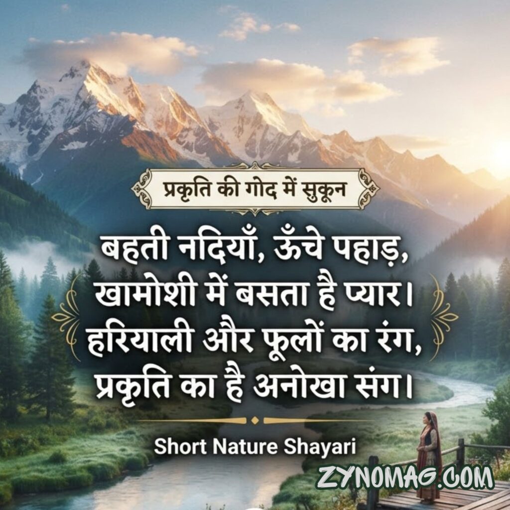Short Nature Shayari in Hindi