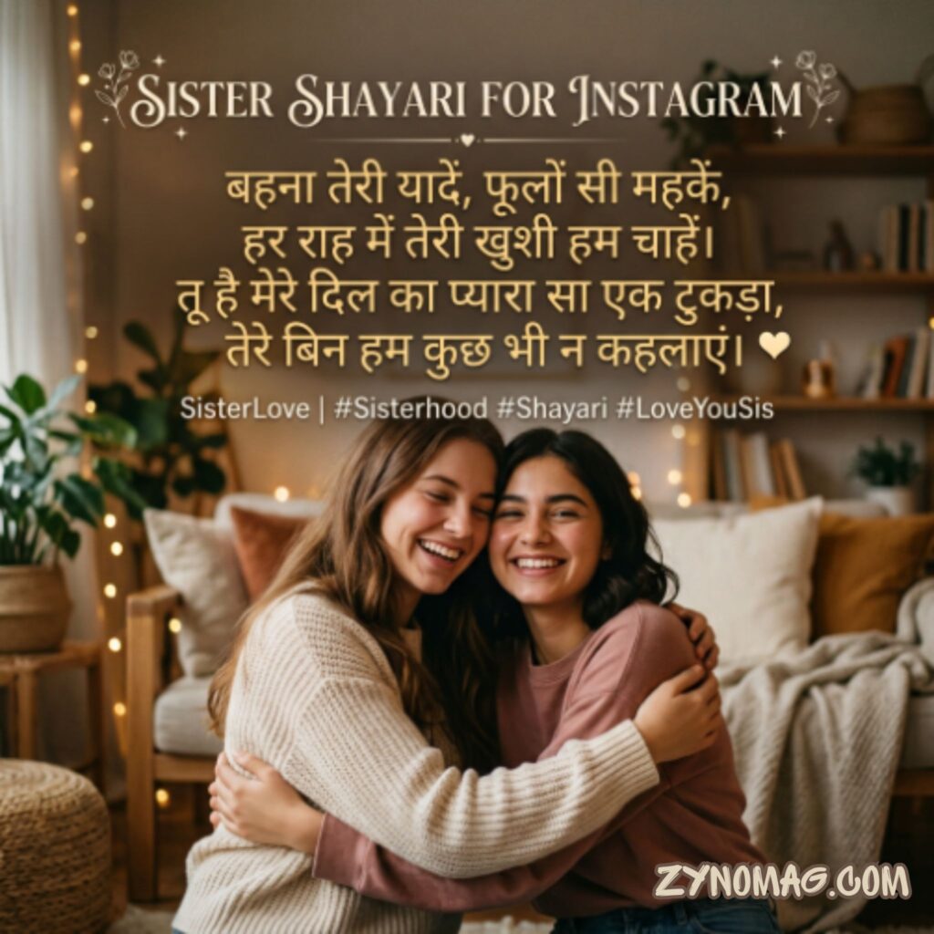 Sister Shayari in English for Instagram