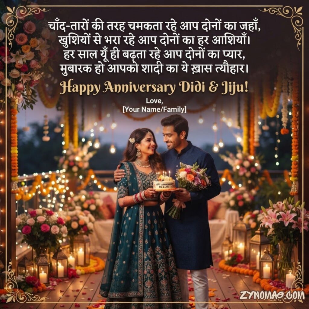 Happy Anniversary Didi and Jiju Wishes