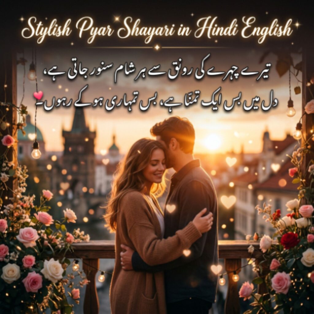 Stylish Pyar Shayari in Hindi English