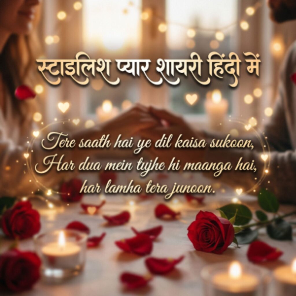 Stylish Pyar Shayari in Hindi Text