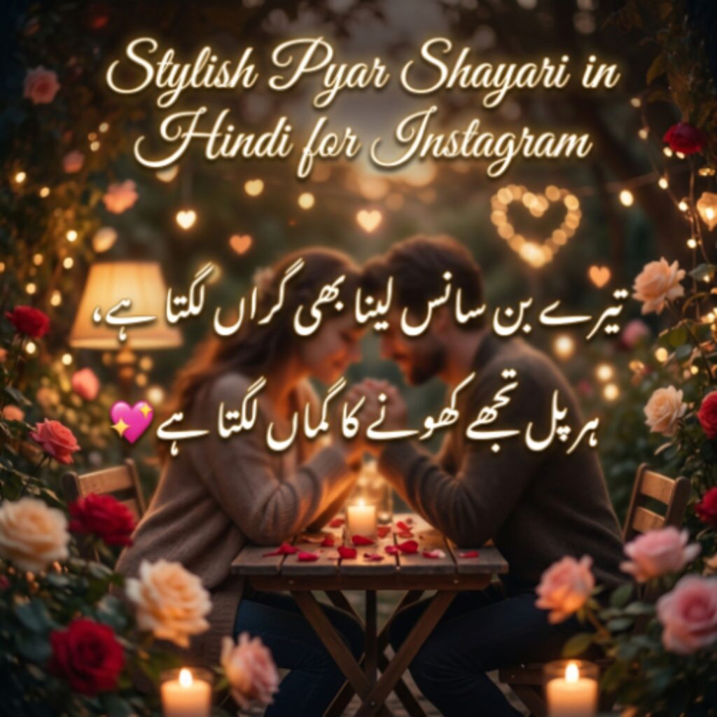 Stylish Pyar Shayari in Hindi for Instagram