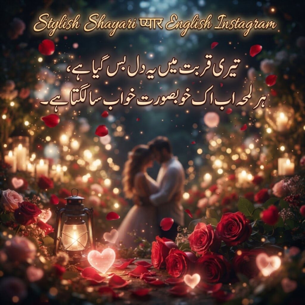 Stylish Shayari प्यार English Instagram