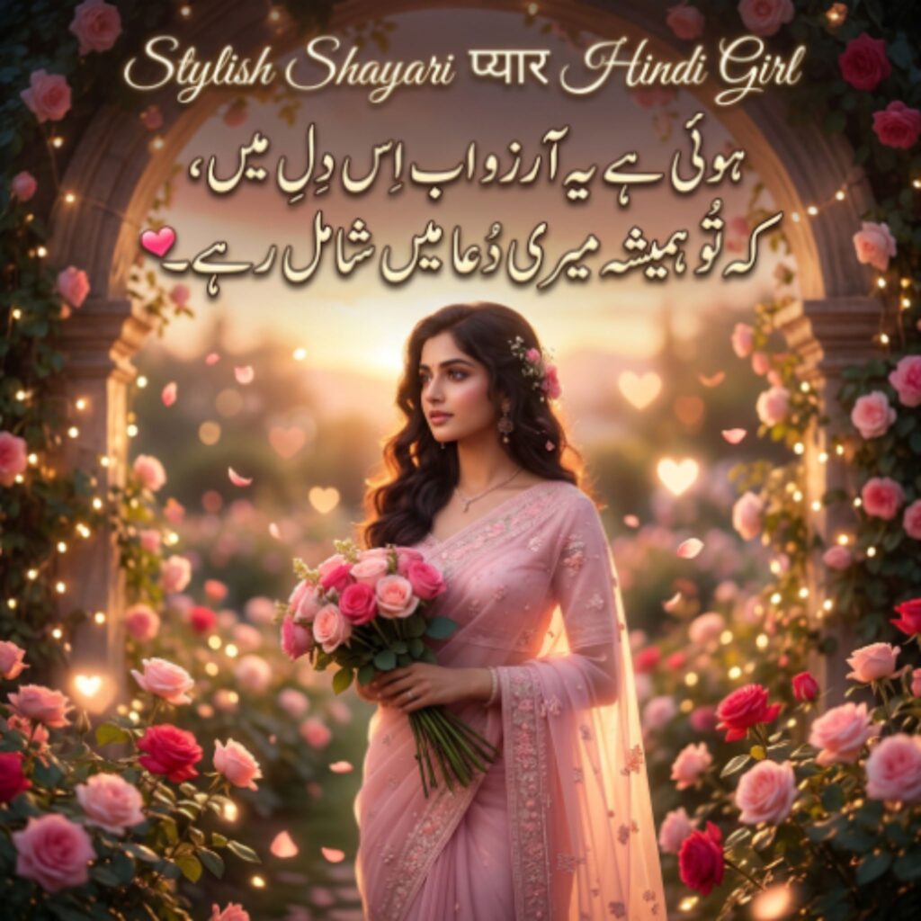 Stylish Shayari प्यार Hindi Girl