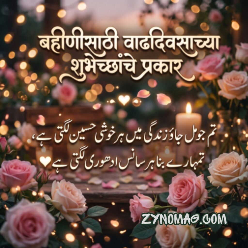 Types of Birthday Wishes for Sister in Marathi
