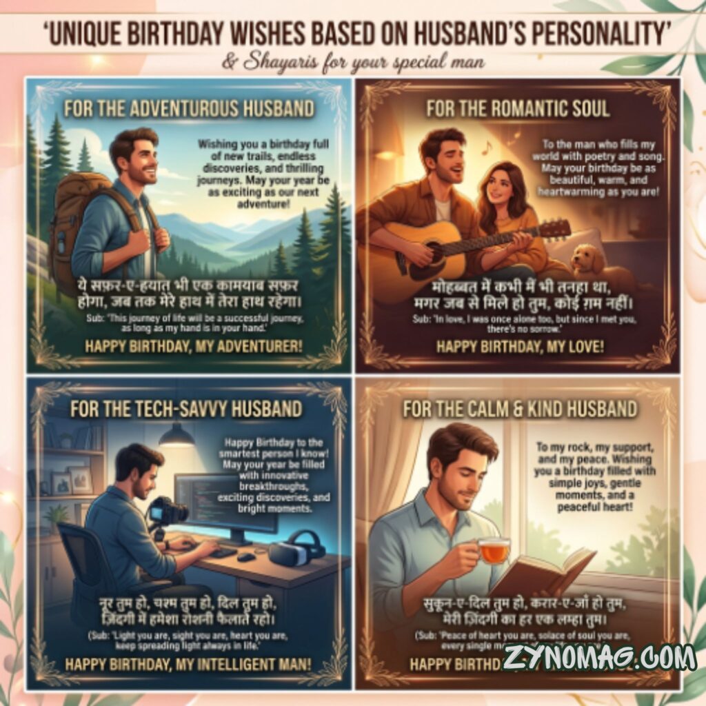 Unique Birthday Wishes Based on Husband’s Personality