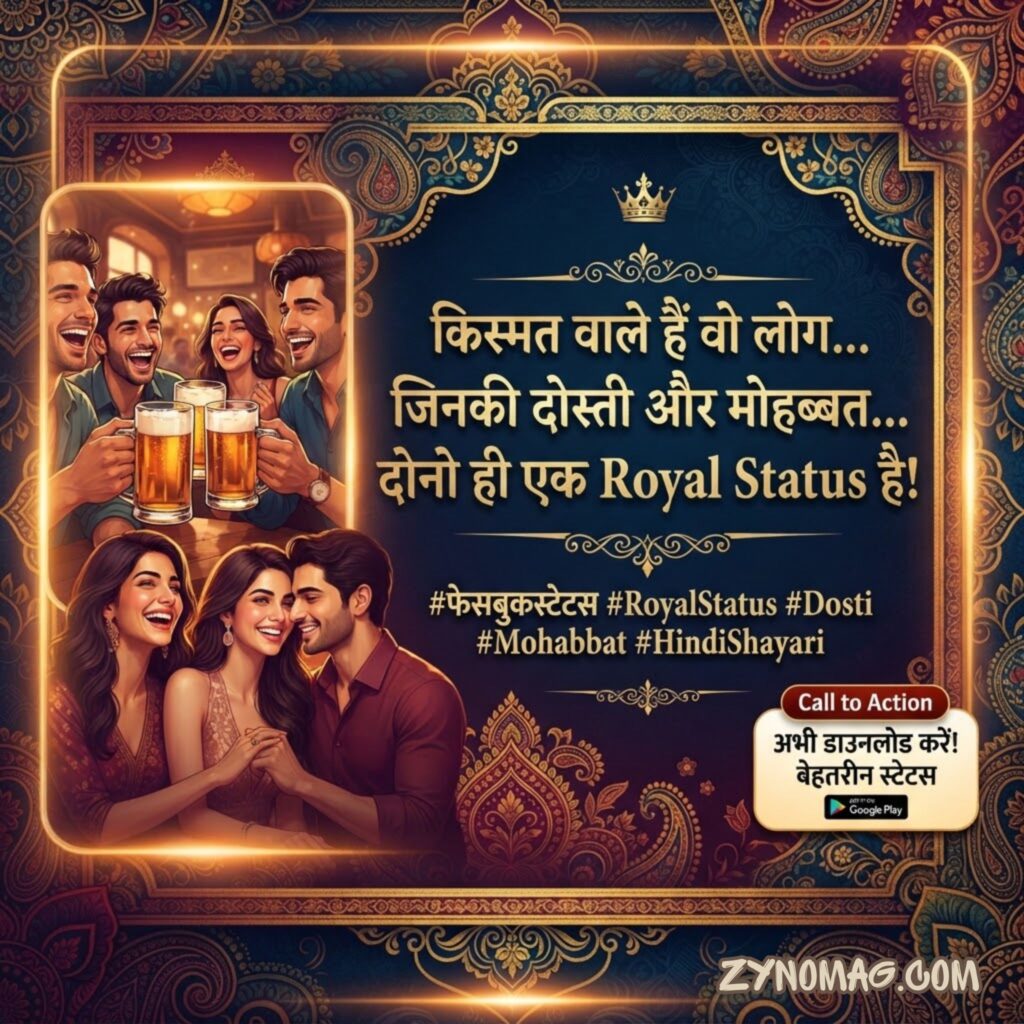 फेसबुक स्टेटस 🍻 💑 😍 हिंदी Royal