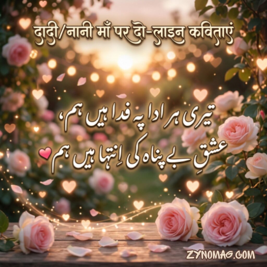 2-Line Poems on Grandmothers in Hindi