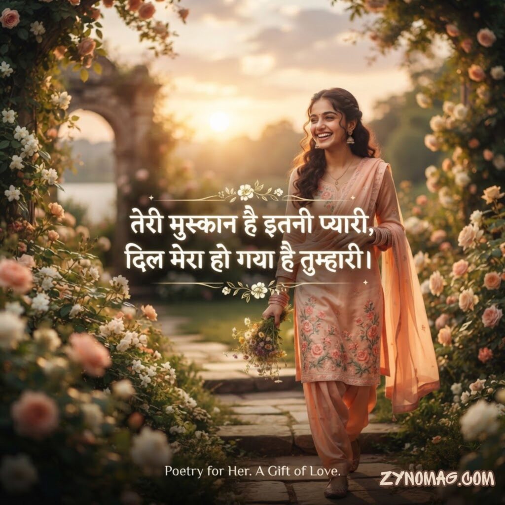 2 Line Tareef Shayari in Hindi for Girl