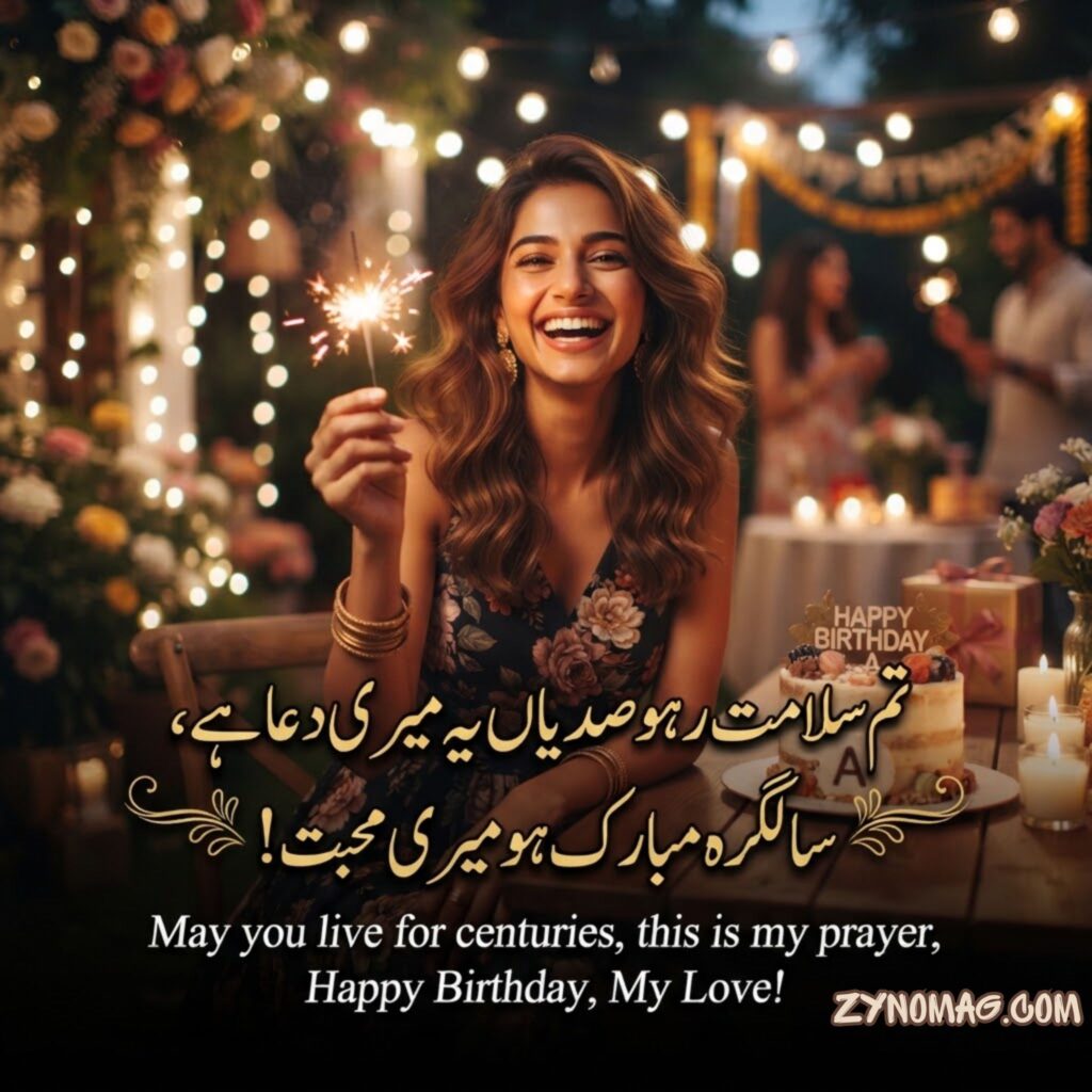 2 Lines Impressive Birthday Shayari for Her