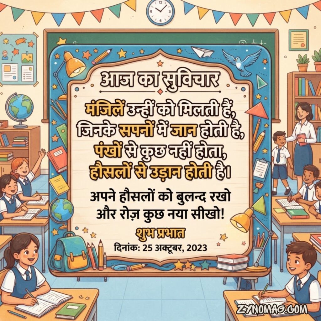 Aaj Ka Suvicharr School Ke Liye