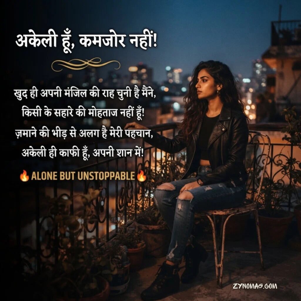 Alone Girl Attitude Shayari