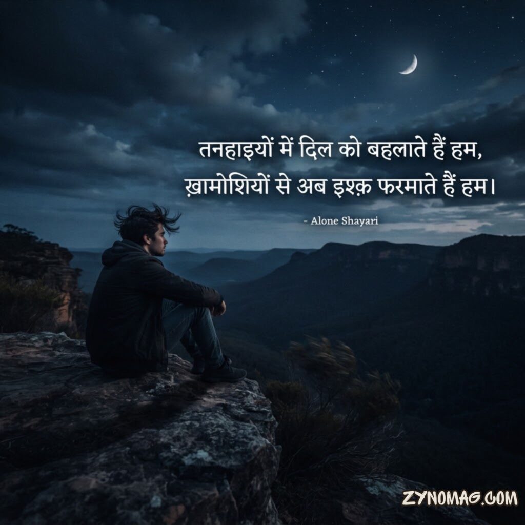 Alone Shayari 2 Lines in Hindi