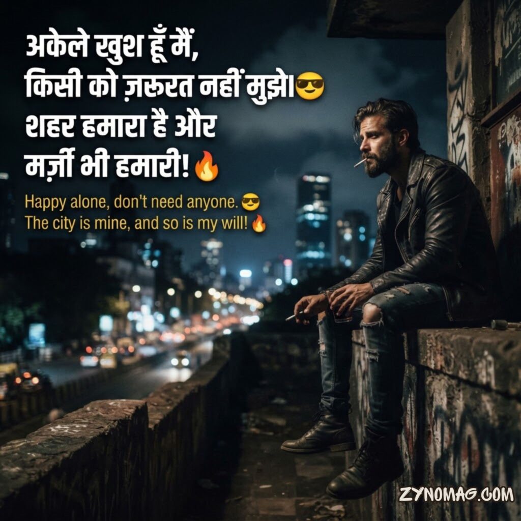 Alone Shayari in Hindi Attitude