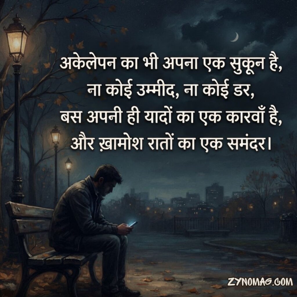 Alone Shayari in Hindi Text