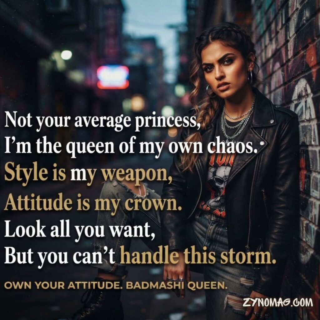 Attitude Badmashi Shayari in English for Girls