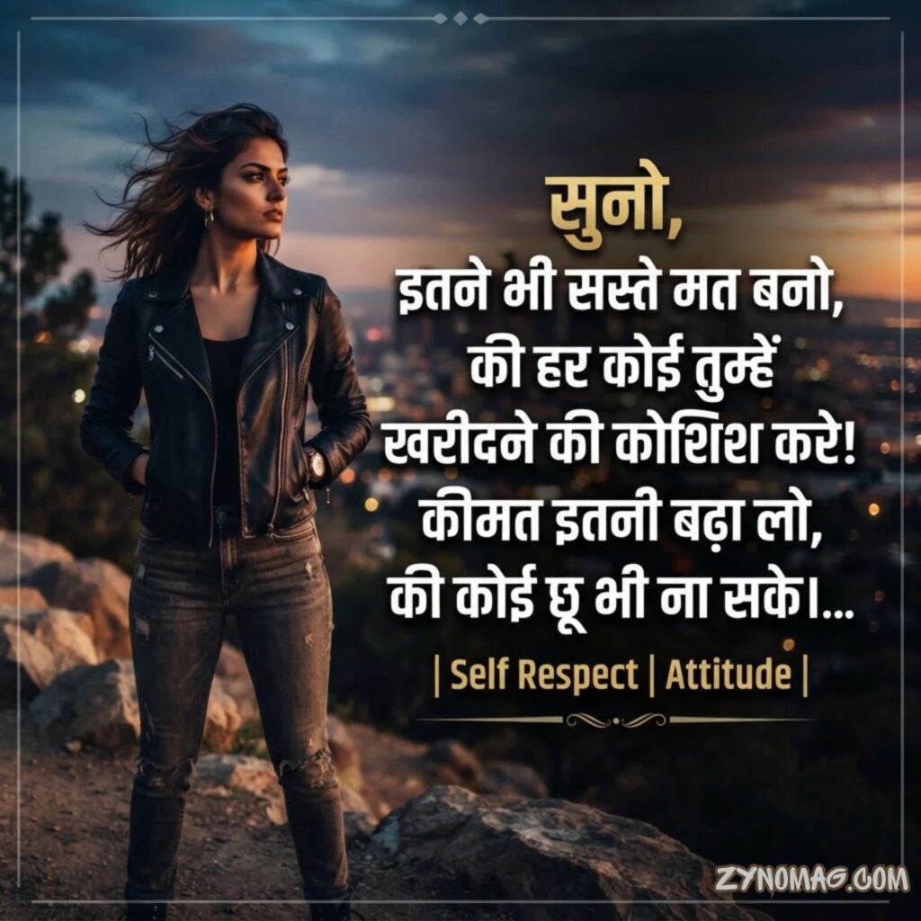 Attitude Self Respect Quotes in Hindi