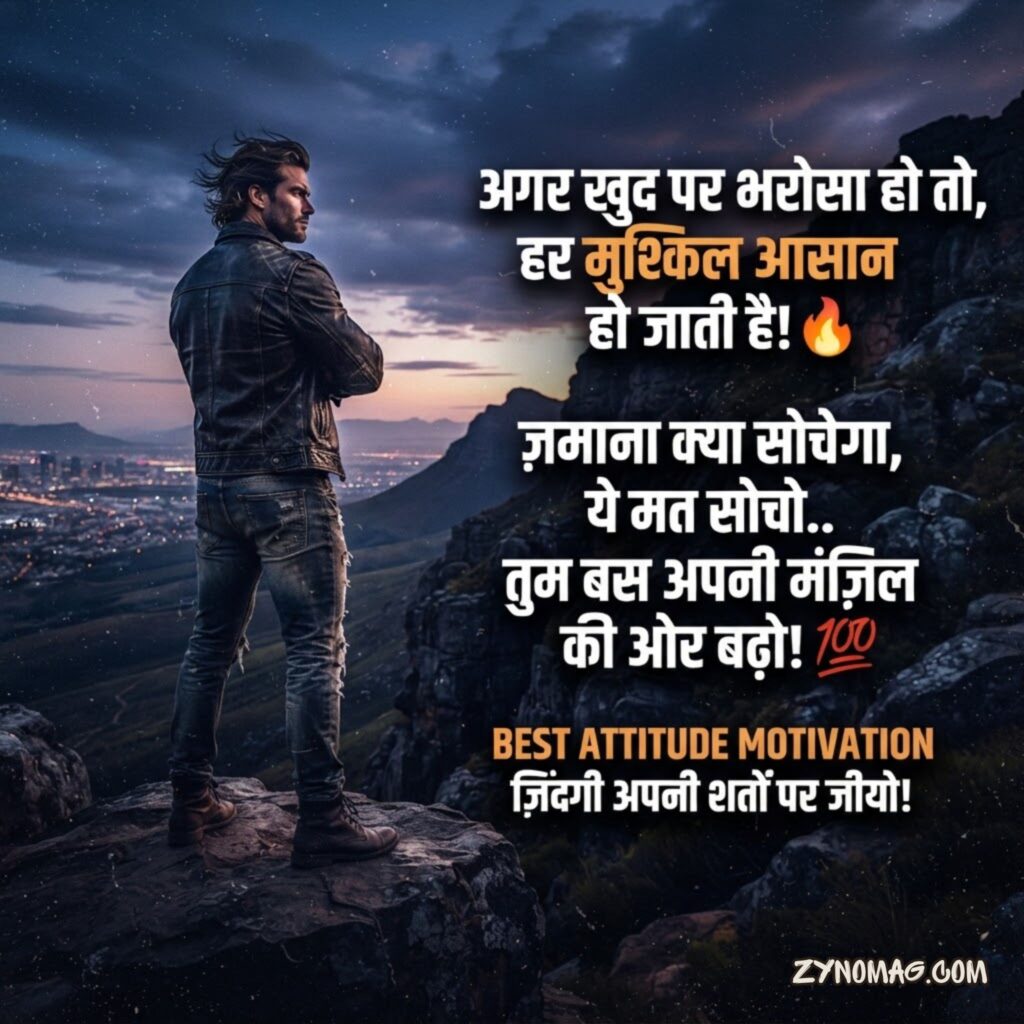 Best Attitude Motivational Shayari in Hindi