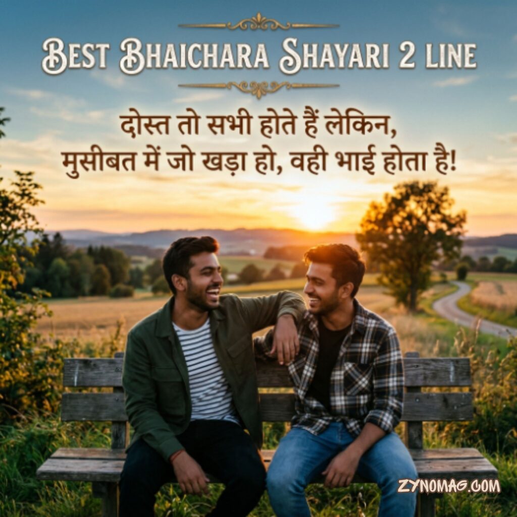 Best Bhaichara Shayari 2 Line | बेस्ट भाईचारा शायरी 2 लाइन