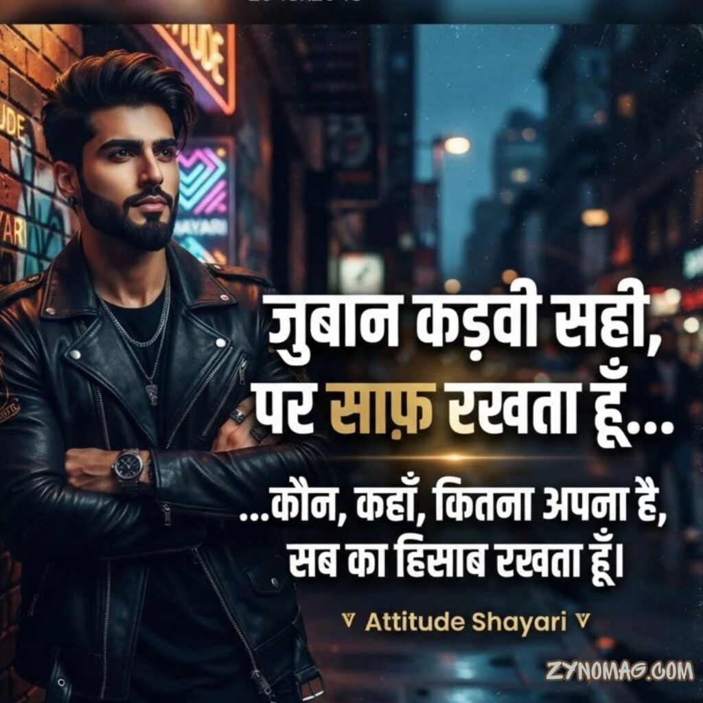 2 Line Attitude Shayari