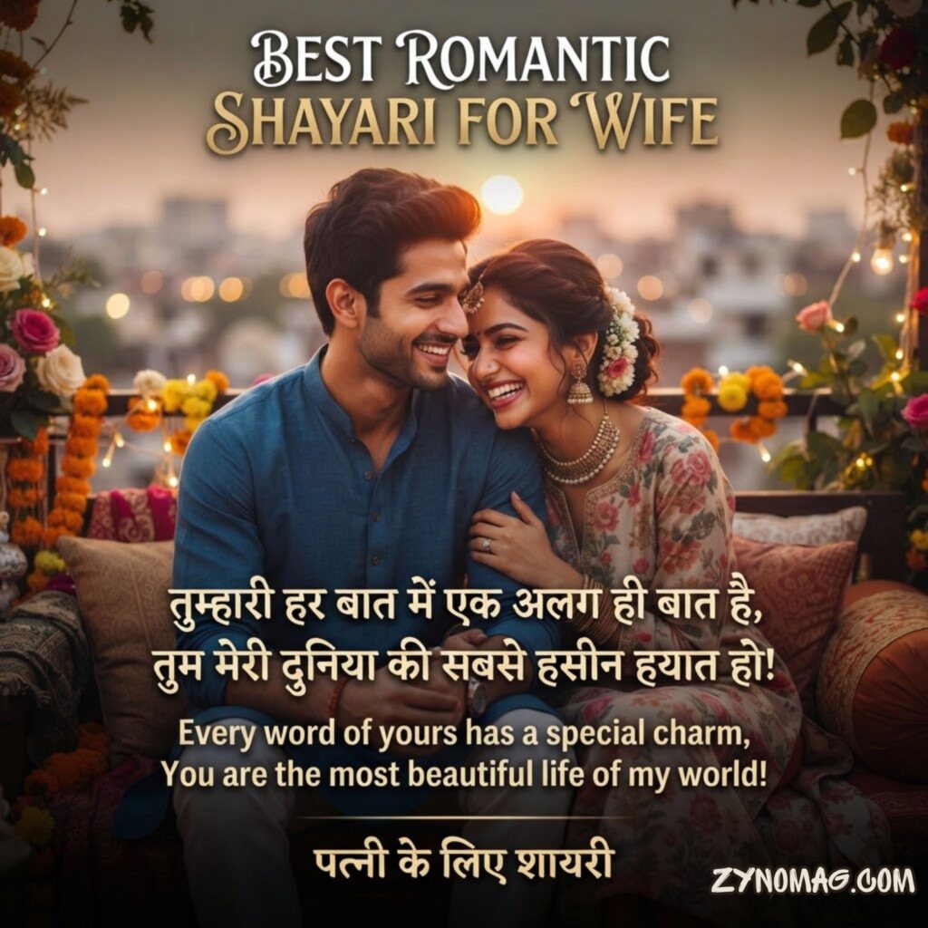 Best Romantic Shayari For Wife पत्नी के लिए शायरी