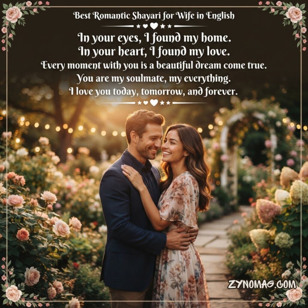 Best Romantic Shayari for Wife in English