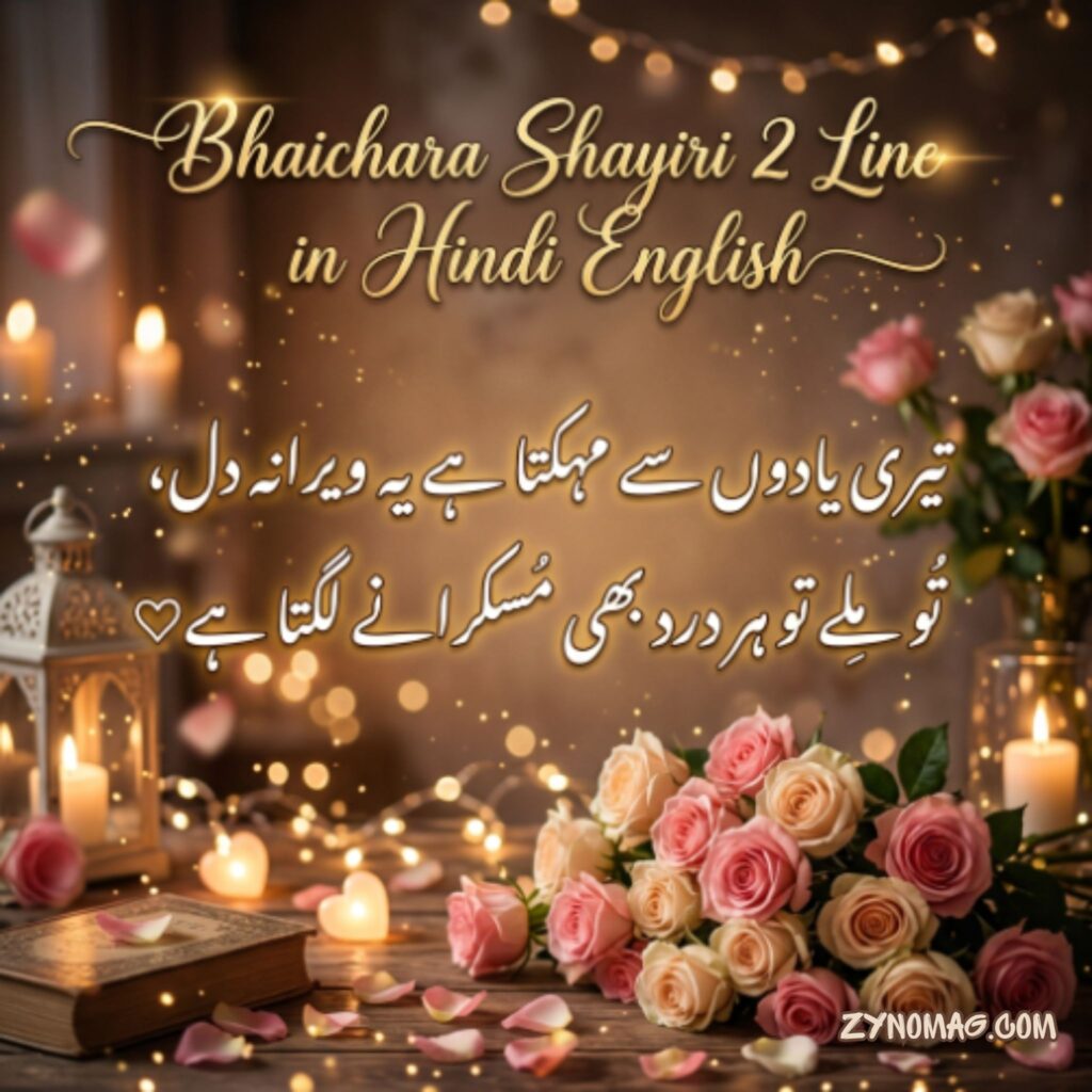 Bhaichara Shayari 2 Line in Hindi English