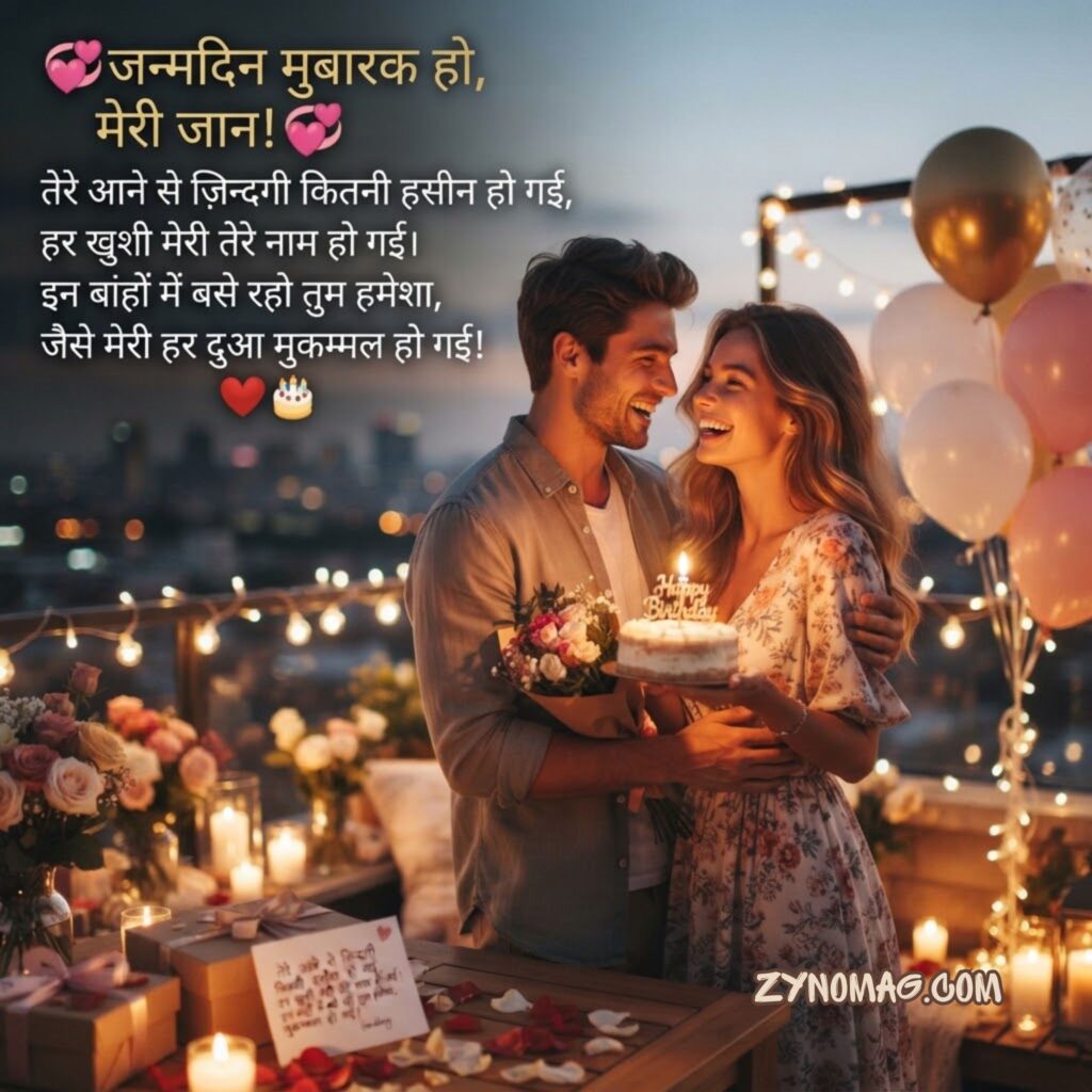 Birthday Love Shayari for Girlfriend & Boyfriend in Hindi