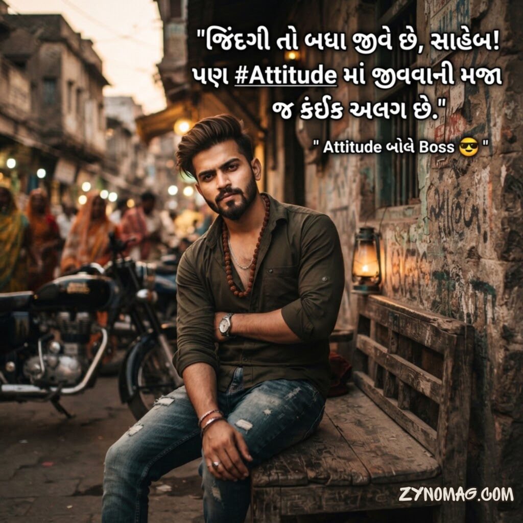Boys Attitude Shayari Gujarati
