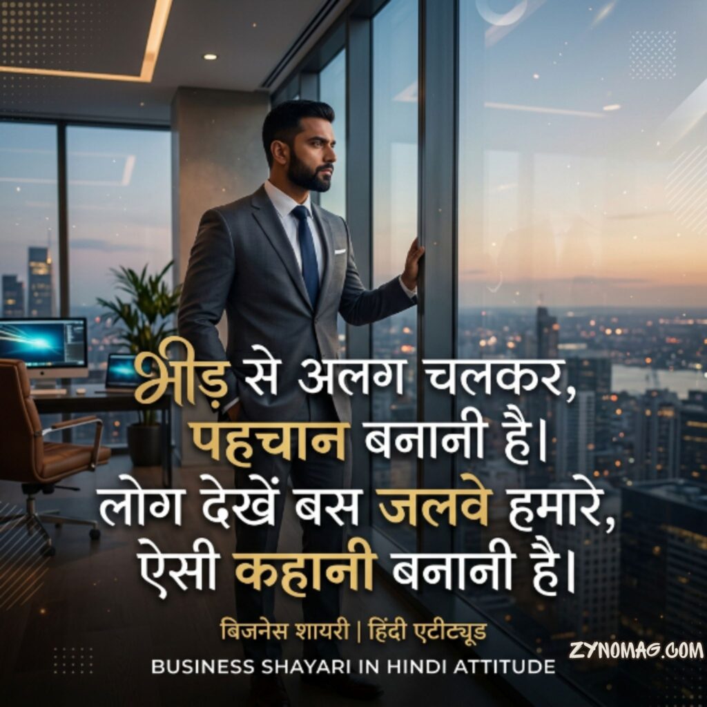 Business Shayari in Hindi Attitude