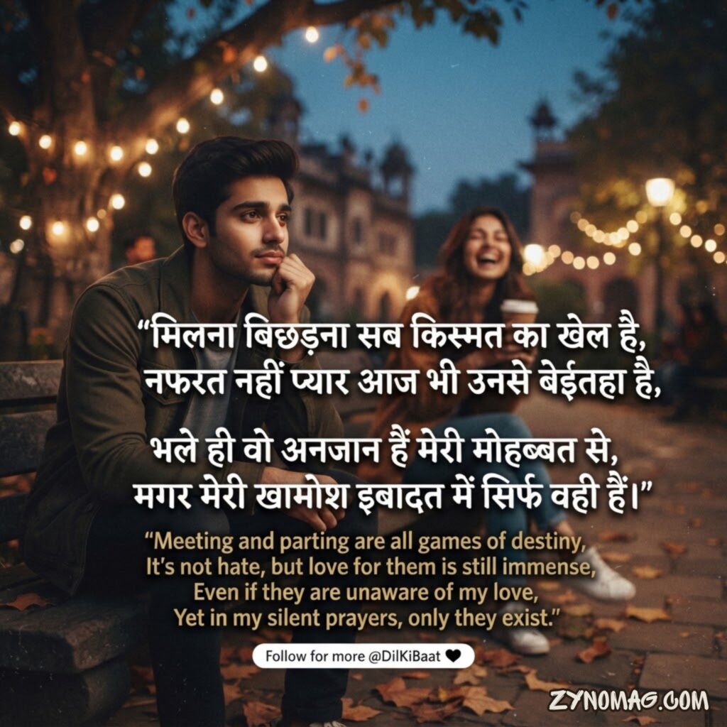 Crush One Sided Love Shayari क्रश एक तरफा प्यार शायरी