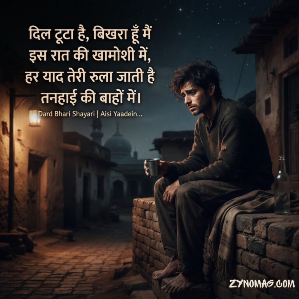 Dard Bhari Shayari in Hindi Text