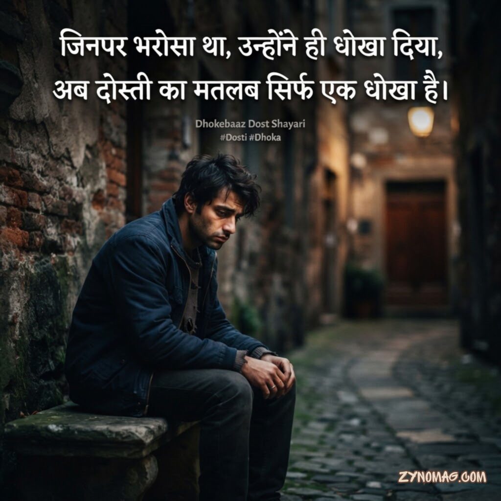 Dhokebaaz Dost Shayari in Hindi 2 Line