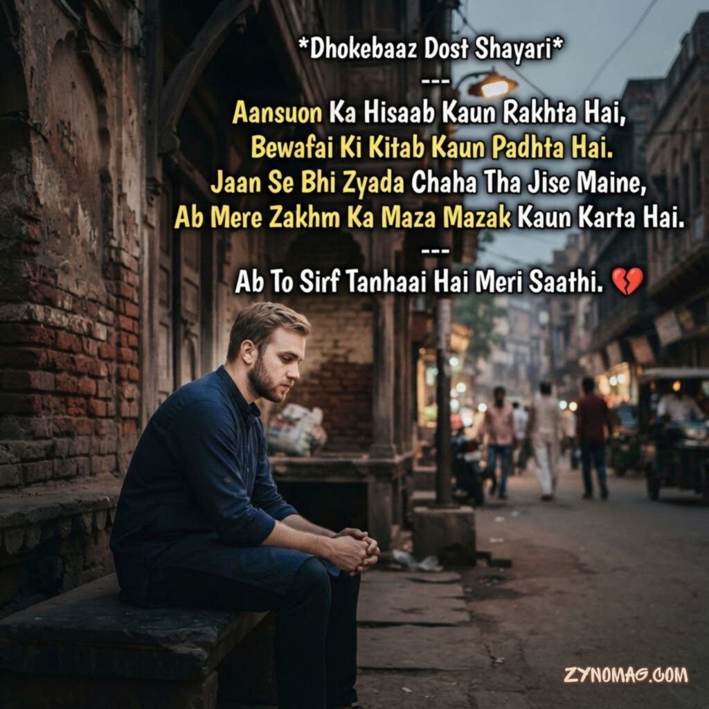 Dhokebaaz Dost Shayari in Hindi Text