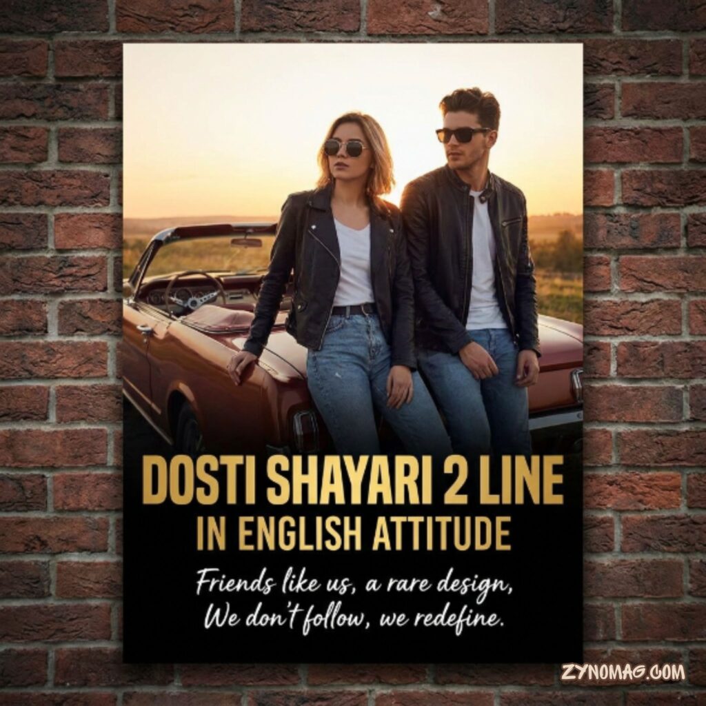 Dosti Shayari 2 Line In English Attitude