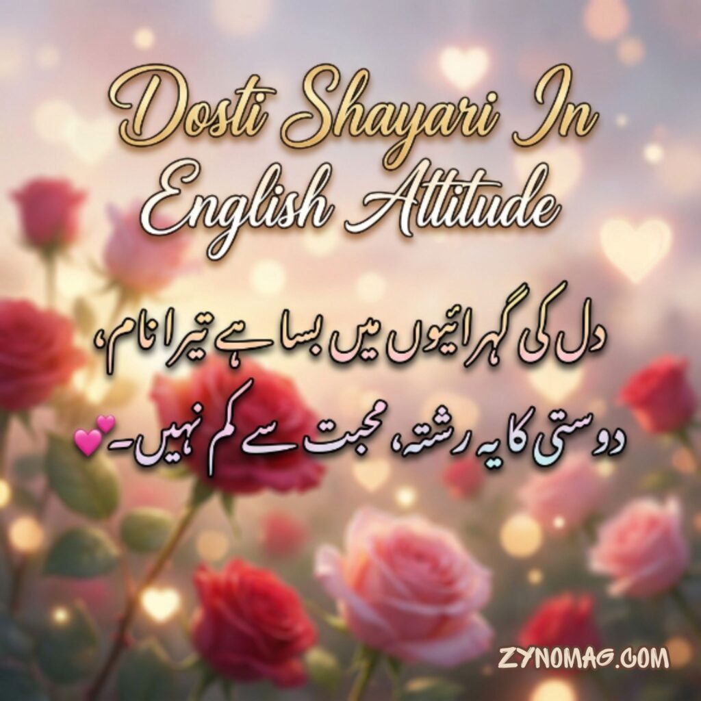 Dosti Shayari In English Attitude