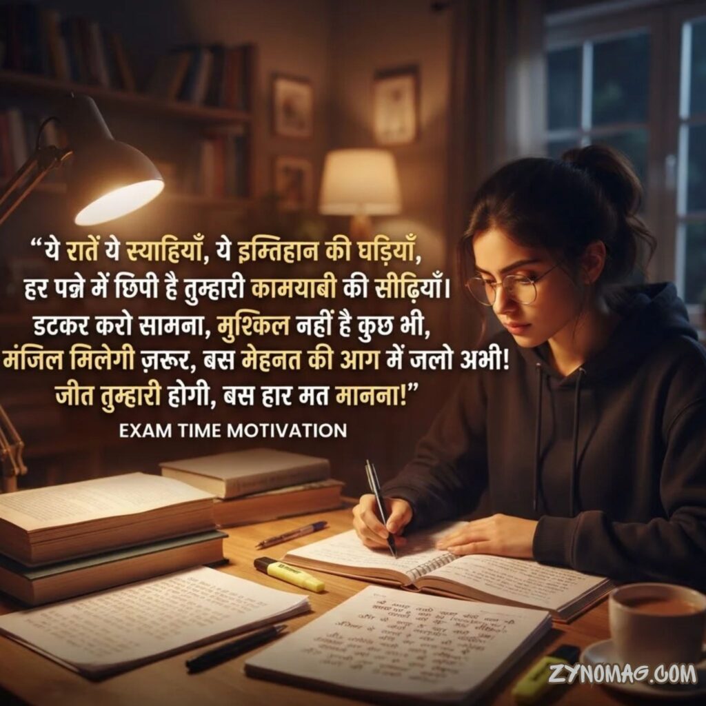 Exam Time Motivation Shayari for Students