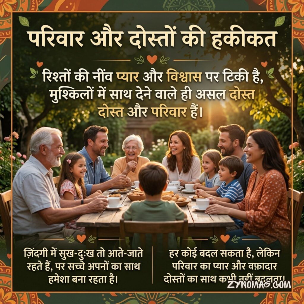 Family & Friends Reality Life Quotes in Hindi
