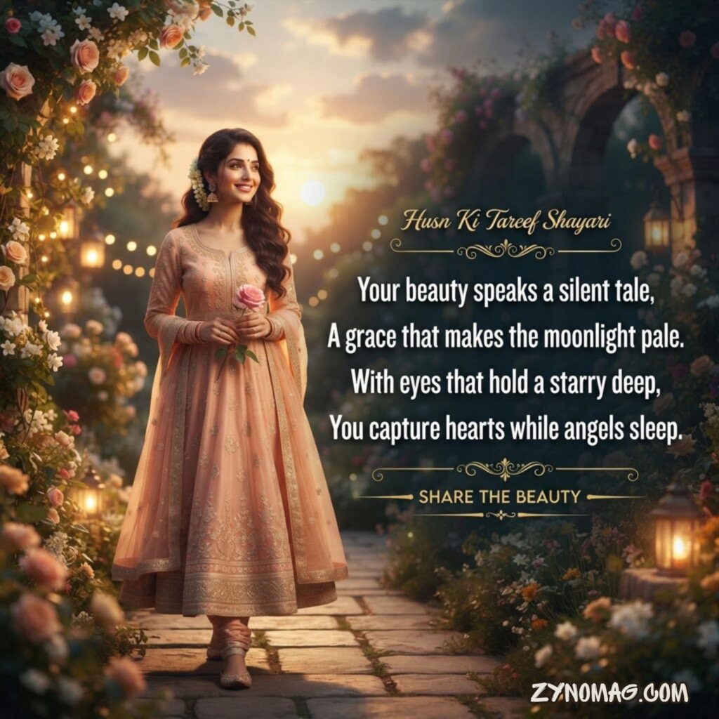 Husn Ki Tareef Shayari in English