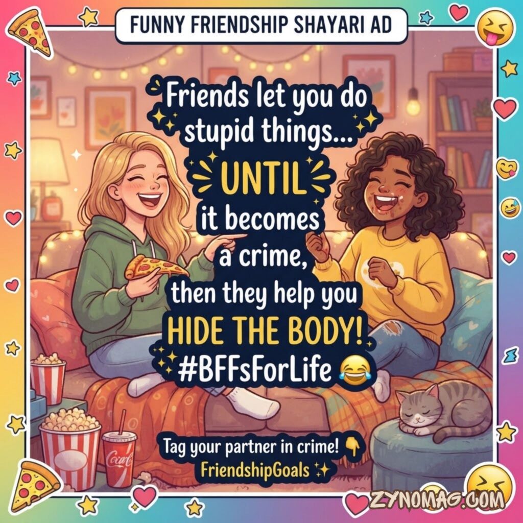 Funny Friendship Shayari in English