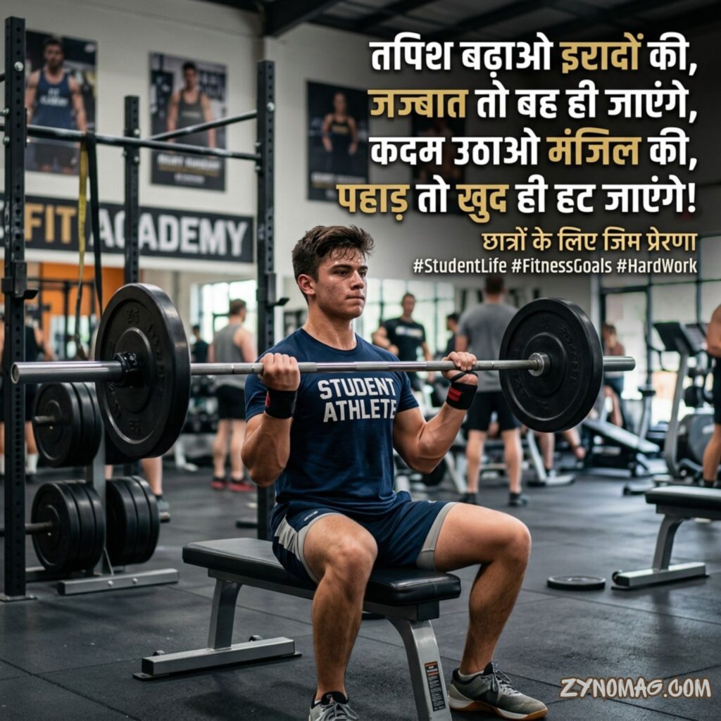 Gym Motivational Shayari in Hindi for Students