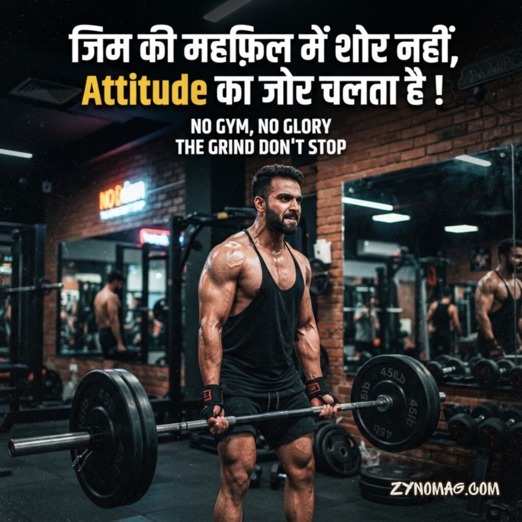 Gym Shayari 2 line Attitude